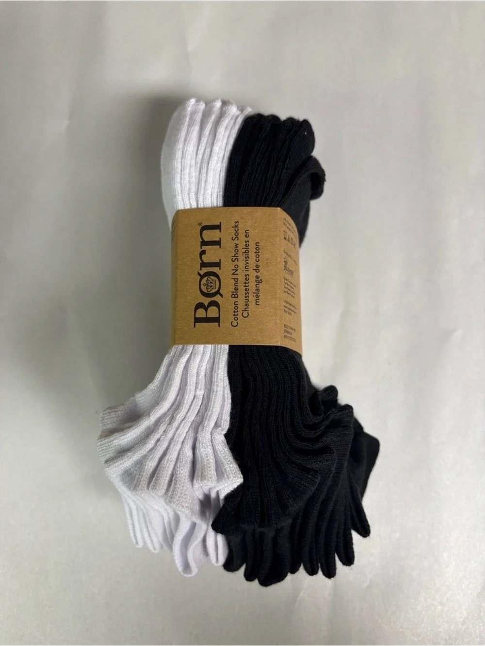 New Born Socks Women’s 10 Pair Cotton Blend Black & White No Show Socks Casual